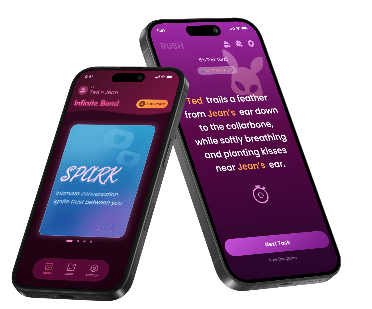 Infinite Bond App on phones